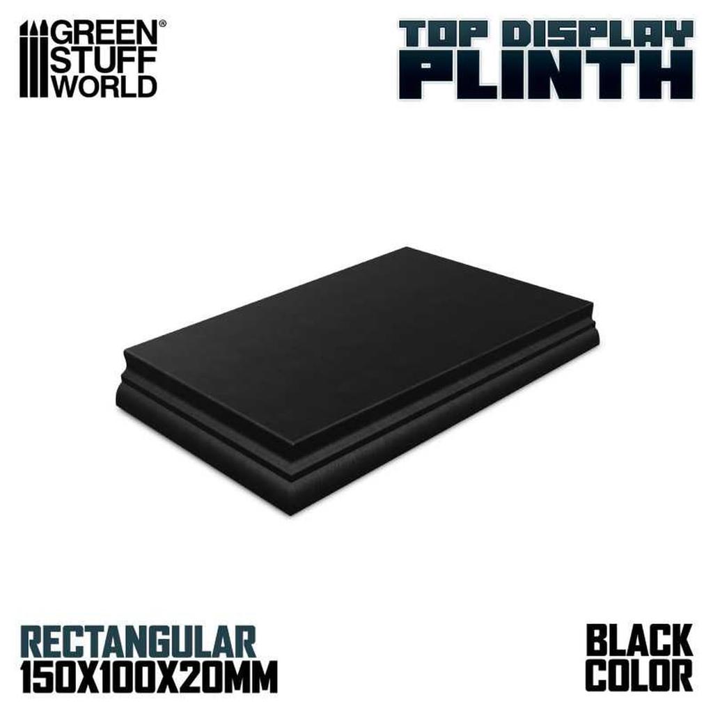 Green Stuff World Rectangular Display Stand, 15cm X 10cm, Black, Hobby Accessory, GSWD-5821