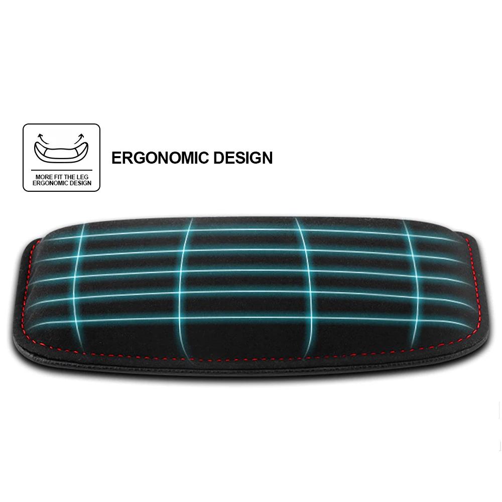 Comfortable Suede Car Pillow Car Knee Pad Auto Cushion Elastic Memory Foam Leg Pad Headrest In The Car Accessories