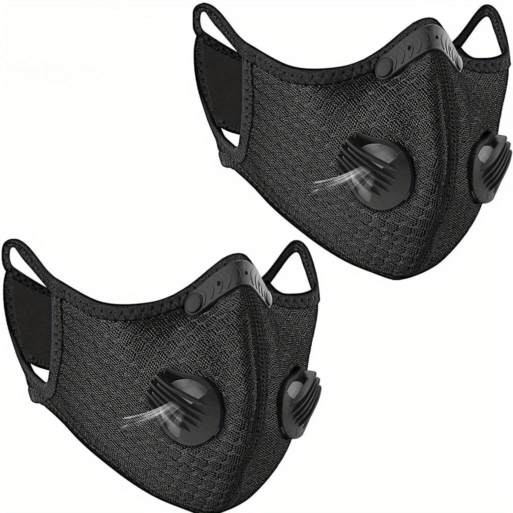 2-Pack Black Sports/ Activated Carbon - Ultra Breathable Mesh, Comfort Fit Adjustable Cycling, Running, Outdoor Workouts