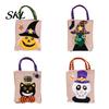 Festive Halloween Candy Holders Trick or Treat Bags, Kids Non Woven Pumpkin Ghost Biodegradable Bags Tote, Reusable Goodie Spooky Party Favor Gift for