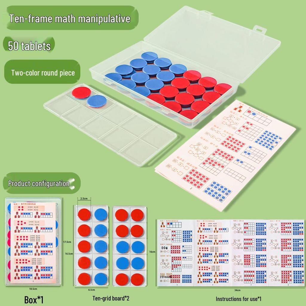 Aide à la décomposition et à la composition des nombres sur cadre de dix pour l'arithmétique K-1 (Ajouter/Soustraire dans la limite de 20)