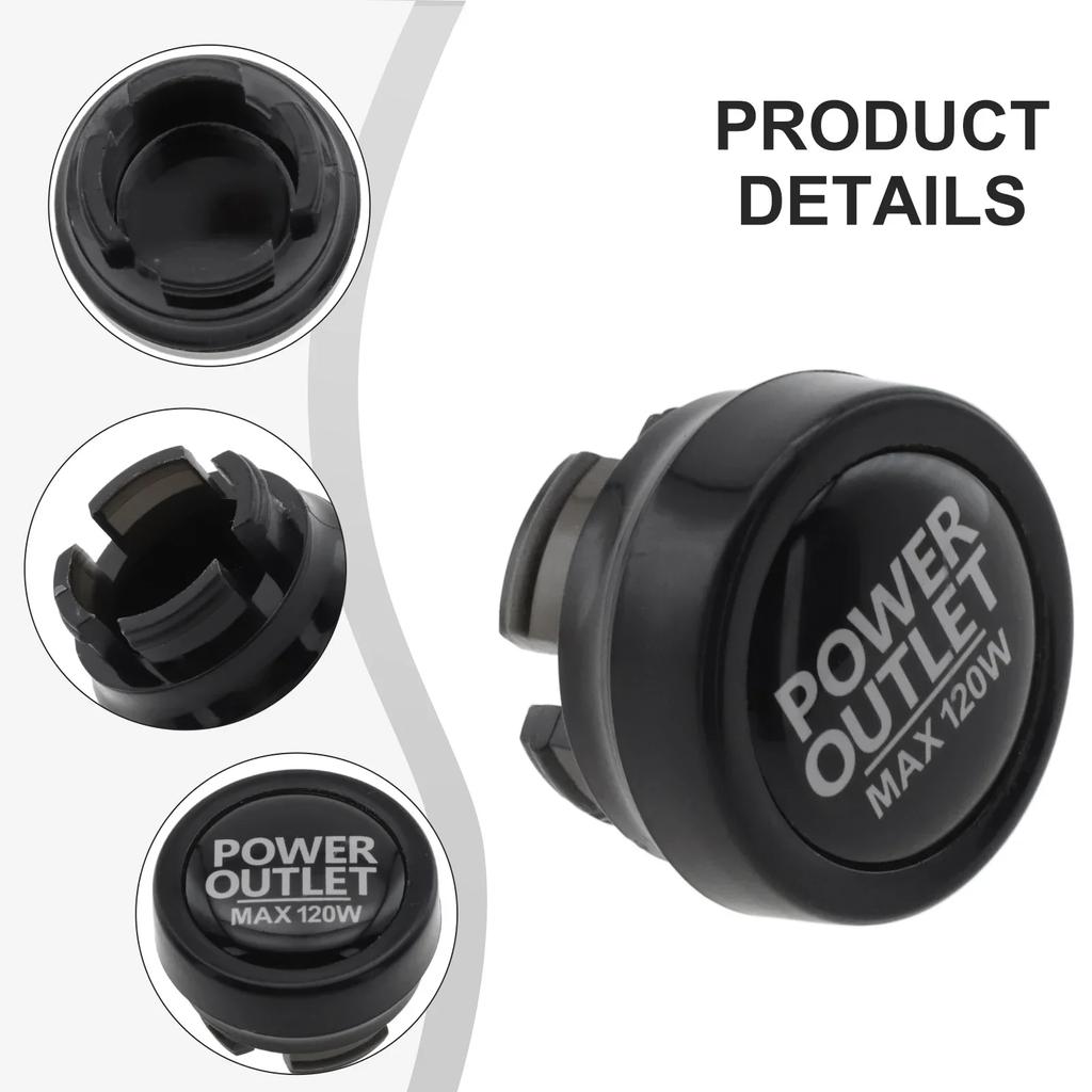 Car Socket Plug Cover Power Outlet Button Cap Auto Cigarettes Lighters Plug Dustproof Lid Covers ABS 2.6*2*1.8cm Vehicle Parts