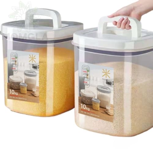 Momgla Rice Storage Container, Rice Storage Box, Rice Storage Container, 5kg/10kg Capacity, Suitable for Refrigerators, Rice Storage, Flour, Sugar, Ki
