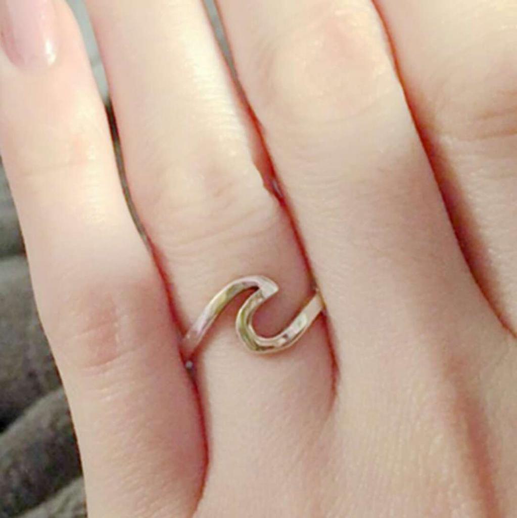 Roestvrij Staal Zee Goud Rose Goud Zilver Kleur Golf Ringen Oceaan Surf Vinger Sieraden Oceaan Surf Ring voor Vrouwen Surfer Cadeau