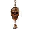 Dark Theme Wind Chime Hanging Wind Bell Vintage Skull Wind Chime for Indoor Outdoor Garden Patio Metal Hanging Bell Halloween