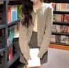 Chaqueta de punto acanalada para mujer, ropa de mujer, suéter tipo túnica con cuello redondo, suéteres casuales de moda de punto, suéteres recortados, jersey para mujer