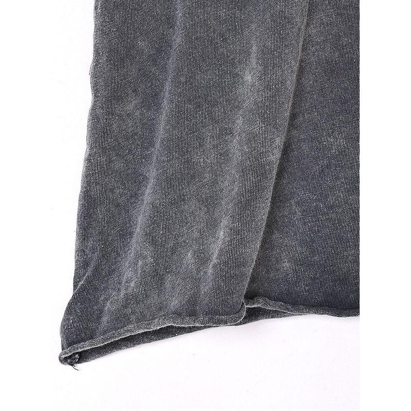 Heavy Weight Distressed Loose Casual round Neck Short Sleeves T-shirt