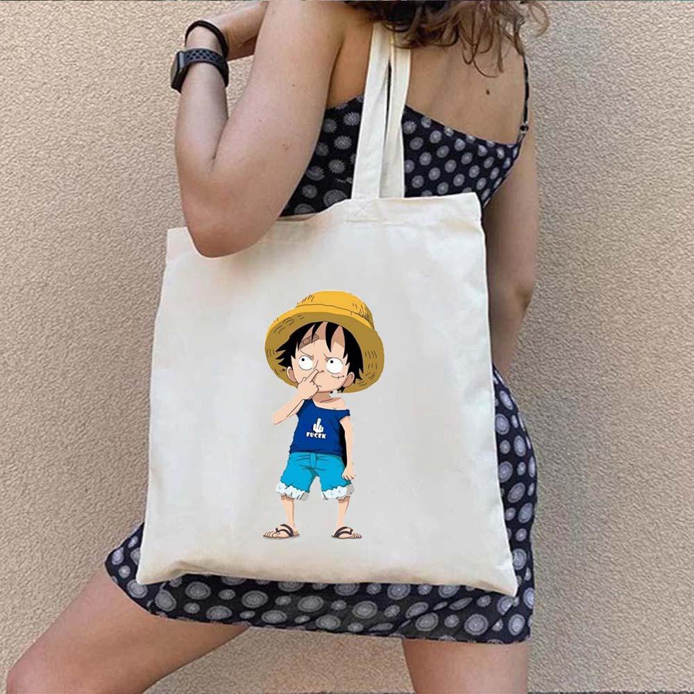 One Piece Luffy Aufdruck ein Schulter Canvas Tasche 7540