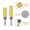 2PCS 8mm Shank Bearing Guided Milling Tool 4 Flute Wood Milling Cutter Suitable for Smooth Precise Cutting In Carpentry
