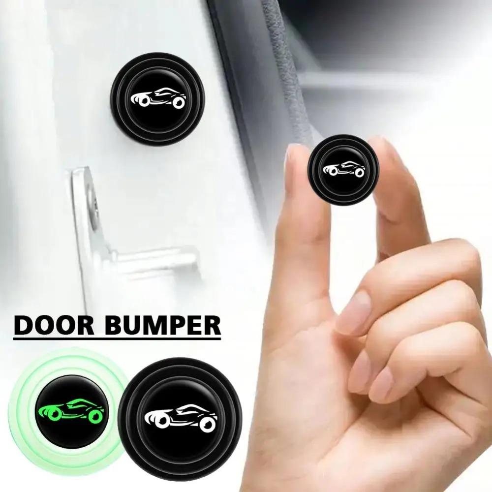 5pcs/set Luminous Car Door Shock Absorber Car Door Silicone Anti Shock Pad  Anti-collision Switch