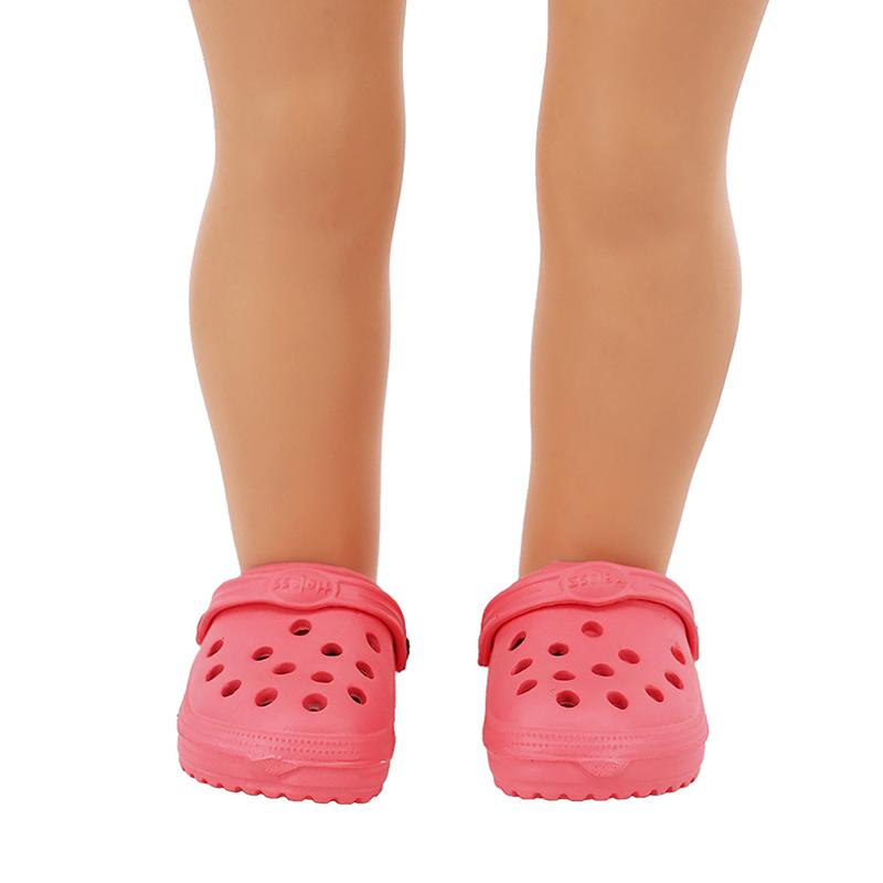 1 pár sandálů pro panenky 18" boty s mini dírkou Oblékání pro panenky Hračka pro panenky Barevné boty Obuv pro panenky