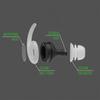Jodensilk Surfing Ear Plugs with Hearing Sound and Lost Prevention