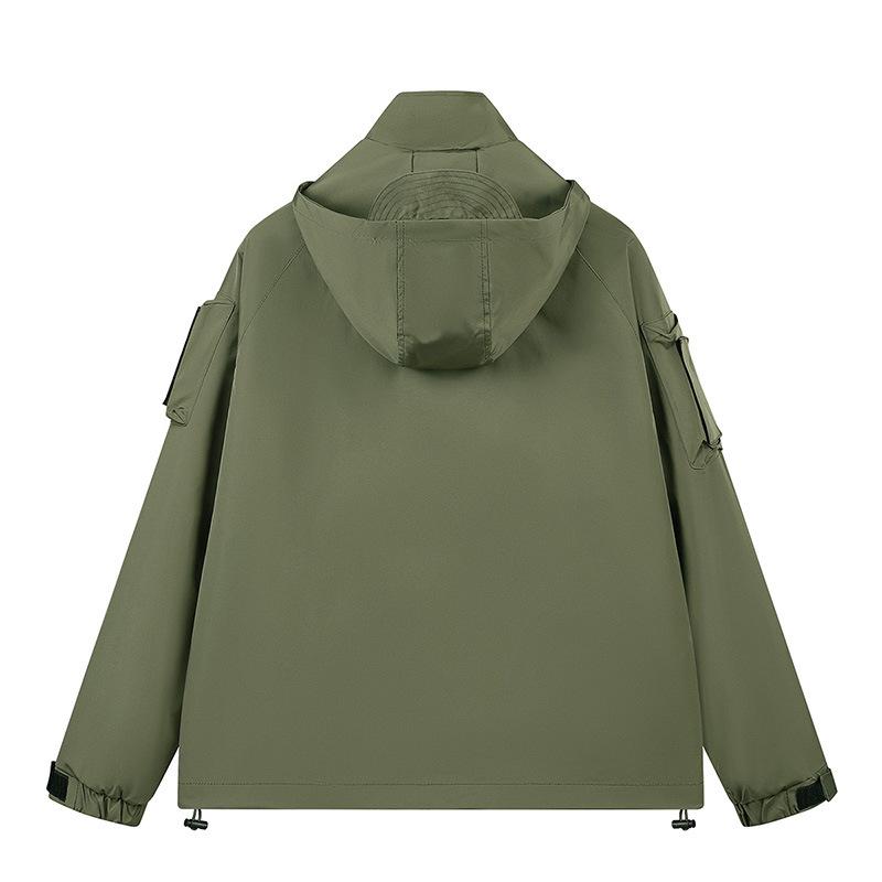 Spring and Autumn Mountain Couple Solid Color Outdoor Multi-pocket Sports Single-layer Jacket Windproof Jacket