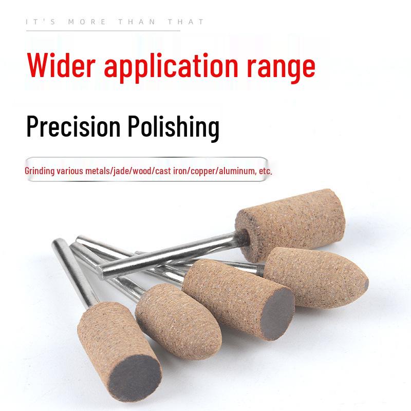 3mm Shank Pneumatic Electric Grinder Set with Cowhide Polishing and Cylindrical Bullet Shape Heads