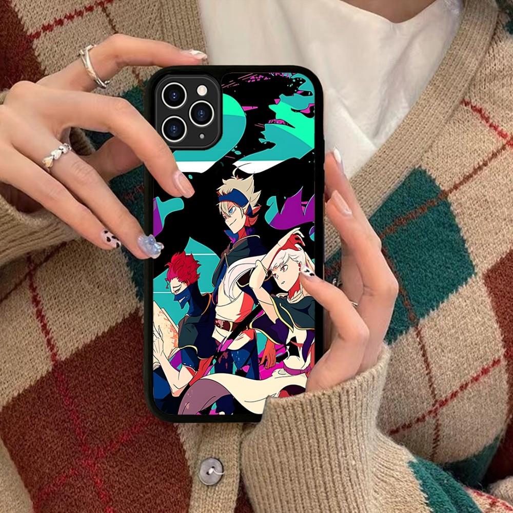 Black Clover Phone Case Silicone PC+TPU For For IPhone 11 12 13 14 15 16 Plus Pro Max Cover