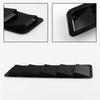 1 Pair 16.7x4.5 Universal Hood Vents Louver Panel Trim Matte Black ABS