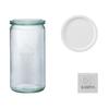 Germany/WECK | Straight Shape 1550ml WE-974 / Storage Container/Glass Canister with Plastic Cover and Original Sticker