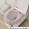 Cartoon Toilet Seat Cover Winter Zipper with Lifter Universal Toilet Seat Cover Home Use Bathroom Decor Toilet Set Accessories