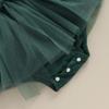 Baby Girls Rompers Dress Solid Color Tulle Skirt Hem Sleeveless Jumpsuits 3M 6M 12M 18M Toddler Clothes Infant Bodysuits with Bow Headband