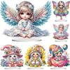 2D Flaches Engelsmädchen DIY Tischplatten Diamantmalerei Ornamente Bausätze Diamantmalerei Desktop Ornamente Set Schlafzimmer Tischdekoration