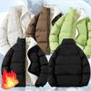 Aaronlive Padded Winter Solid Cold Casual Size Wear Men's Jacket, Fleece-Lined, Color, Thick, Warm, Weather, Fashion, Black, M, Fall/Winter