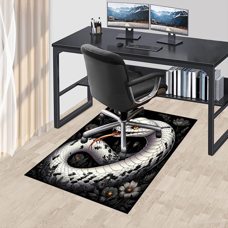 1PC Snake Flowers Anti-slip carpet, suitable for Office, bedroomand playrooms. It can also be used as a sofa footrest cover-W67