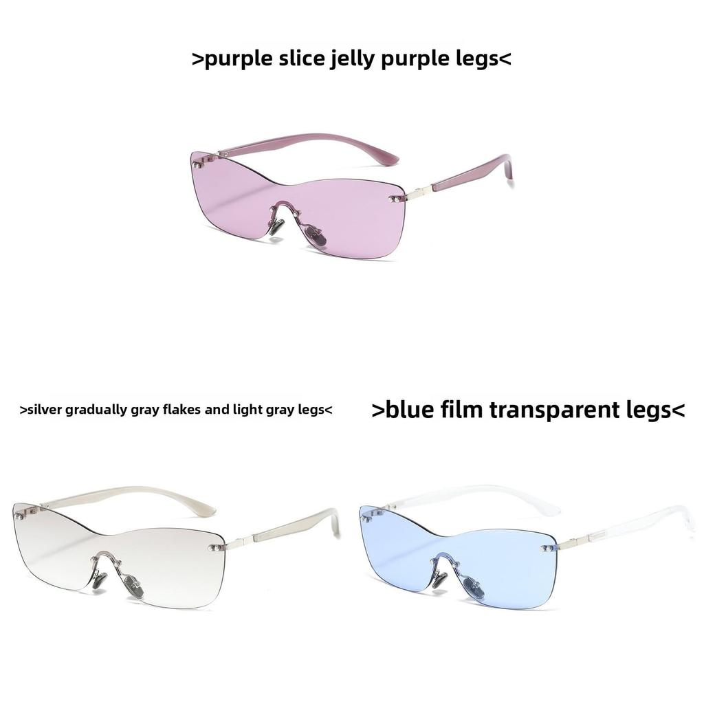 Cat Eye Sunglasses Female Uv400 No Frame Sunshade For Outdoor Travel
