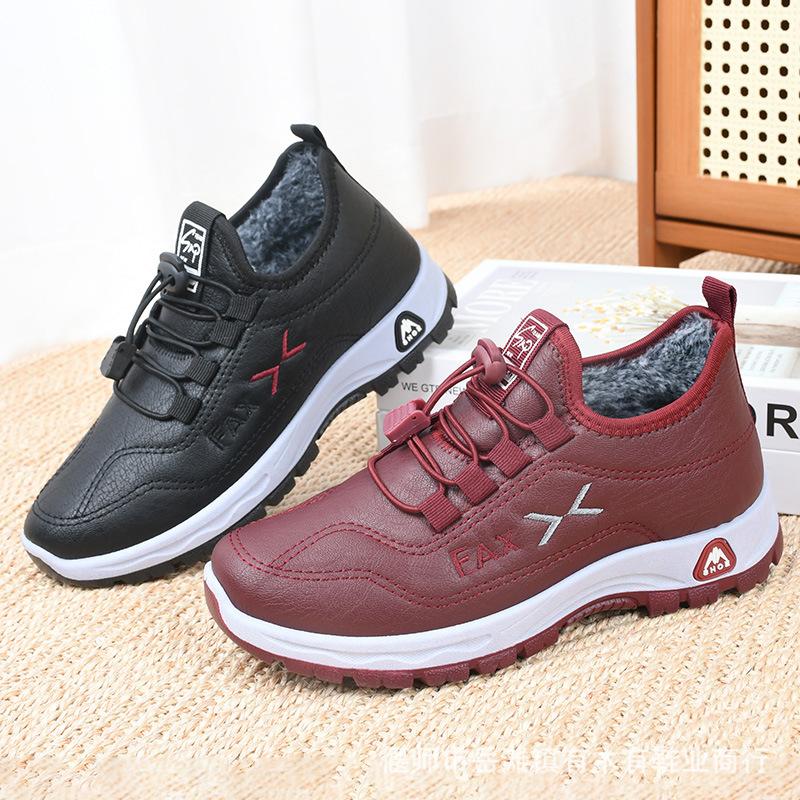 Autumn and Winter Women's Sport Sneaker for Elderly Female Soft Warm Comfortable Outdoor Walking Shoes