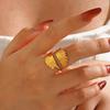 Fashionable And Minimalist Wing Ring For Woman Personalized Hip Hop Zircon Accessories Adjustable Opening Couple Rings