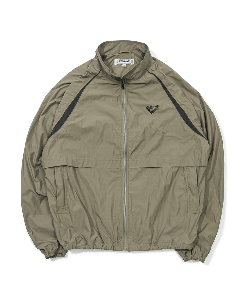 Slowpoke Nylon Zip-Up Track Jacket Khaki