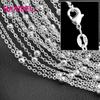 Authentische 5 Stück Solide 925 Sterling Silber Schmuckketten Halskette mit Karabinerverschlüssen passend für Herren Damen Anhänger 18 Designs 16-30 Zoll