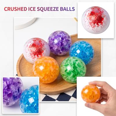 Crushed Ice Stress Ball Toy for Anxiety - Soft Toy for Adults and Kids