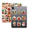 50 PCS Vintage Christmas Stickers - Holiday Decals for Phones, Luggage, Party Decor