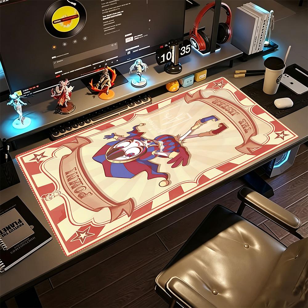 Pomni Circus Gaming Mouse Pad Desk Mouse Pad Computer Desk Mat Nonslip Rubber Base Gaming Accessories Ideal Gift For Gamers