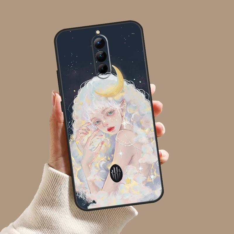 Cute And Beauty Girl Color Painting Case For ZTE Nubia Red Magic 10 10S 9S 8S 8 9 11 Pro Plus 6 7 6S 7S Pro 5G 6R 10 Air Cover