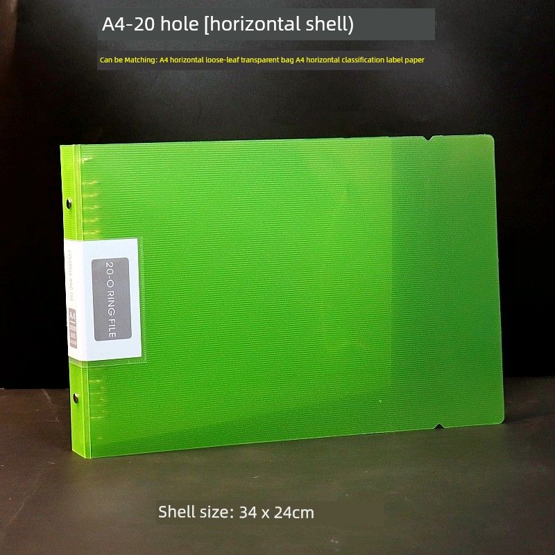 Horizontal Folder A4 Folder Loose-Leaf Punch Folder A5/B5 Photo Art Works Manuscript Paper Storage Clip