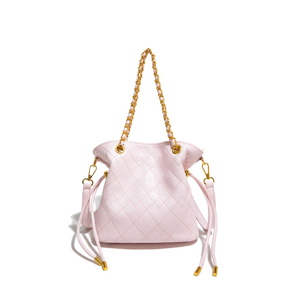 Fashion commuter chain tote bucket bag women's 2026 spring new fashionable exquisite shoulder messenger bag