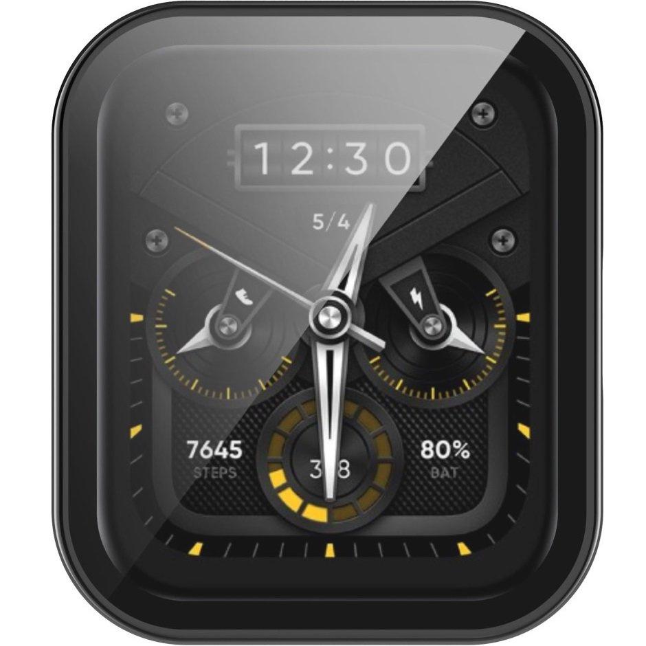 2-in-1 Case with Built-in Tempered Glass for Realme Watch 2 Pro, Black