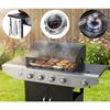 Cast Iron Garden Gas Grill With Lid 4+1 Burners Berdsen Bd-897