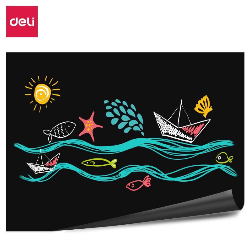 Deli Magnetic Flexible Blackboard Wall Sticker 600x900mm
