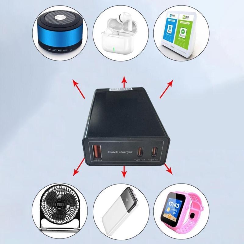 Fast Speed USB And Type C 3 Port Charger For 36V 48V 60V 72V 84V Electric Bicycles With Overloads Protections