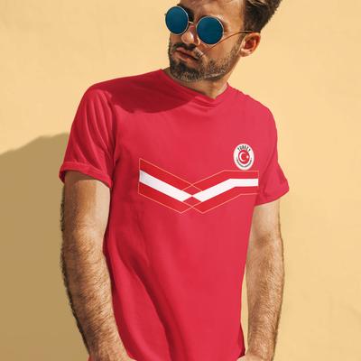 Maglietta da Calcio Uomo TURCHIA Stile a Strisce Retro 2024 Turchia Euro Spedizione