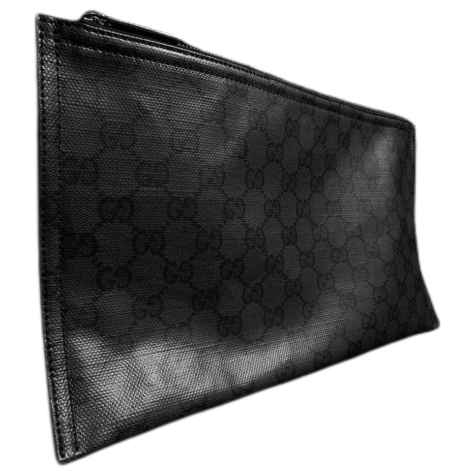 Gucci Coated Canvas Clutch Medium Men's Black 876480-FAF8A-1000