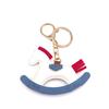 Cartoon Rocking Horse Keychain: Creative PU Leather Pony Charm with Cotton Filling.