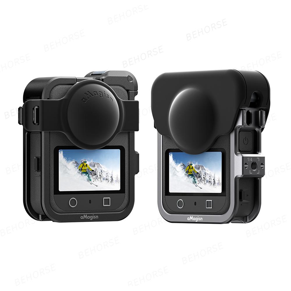 For DJI Osmo 360 Metal Rabbit Cage Frame Quick Release Case Silicone Full protector Lens Cap For DJI Osmo 360 Camera Accessories