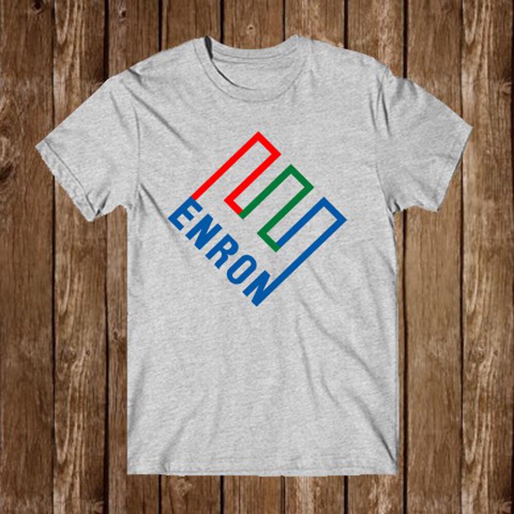 Enron Men s Grey T-Shirt Size S-5XL Unisex T-Shirt XXXL