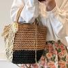 Holiday Style Straw Woven Bag Women's Summer New Large-capacity Woven Messenger Bag Portable Vegetable Basket Beach Bag