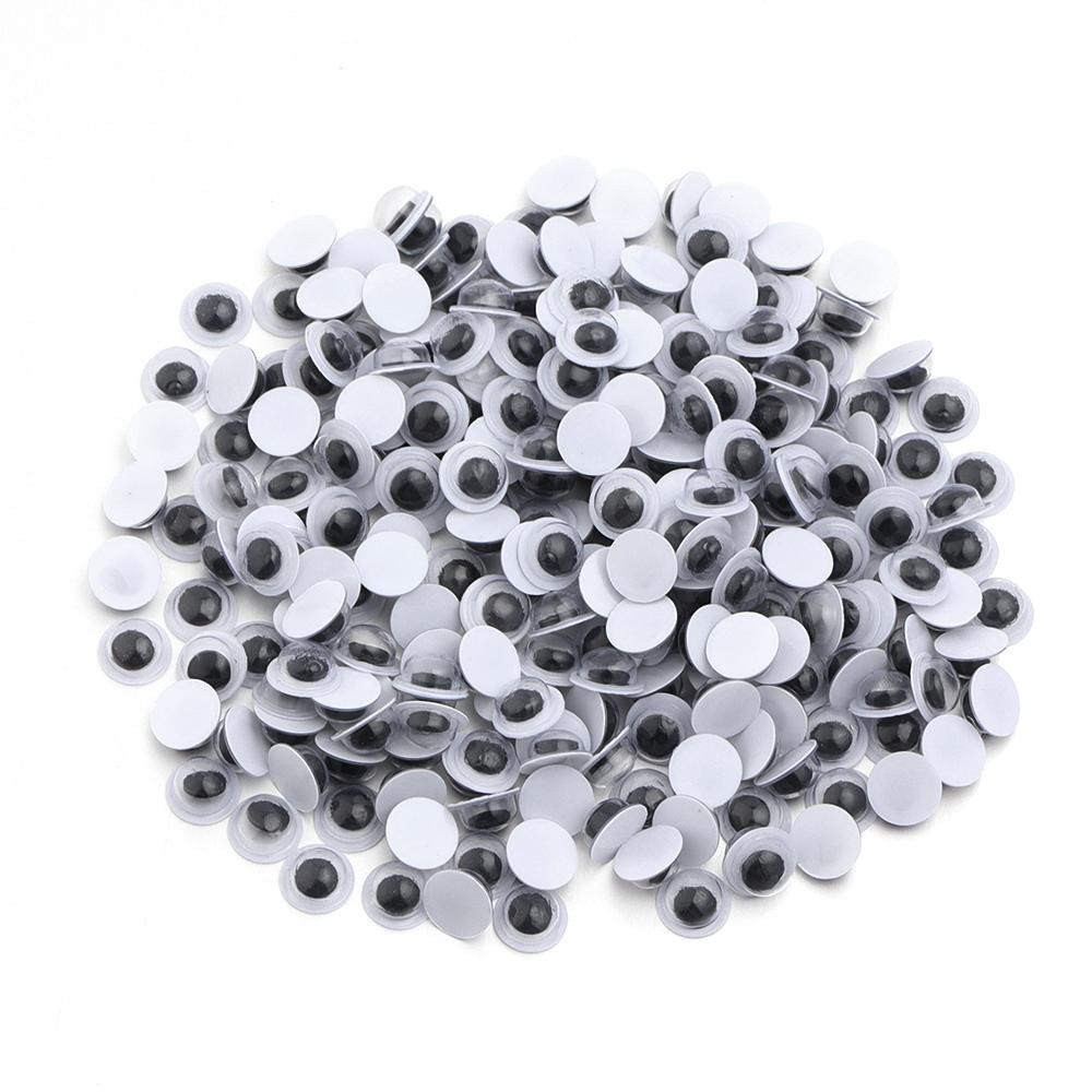 50-500pcs 6-30mm Googly Wiggle Eyes Creative Plastic Cartoon Moving Eyes Activity Eyeball For Children DIY Toys Doll Accessories