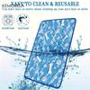 Extra Large Cooling Mat for Dogs & Cats Washable Summer Pet Self-Cooling Pad with Bone Paw Print Design For Cat Beds Dog Houses