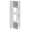 Oven Built In Cabinets 2 Pcs Porto Series Concrete Grey Particleboard